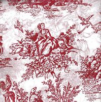Barn Red/Burgundy French Toile Gift Wrapping Tissue Paper for Art DIY Crafts in Bulk # 0519 - Bulk Pack 240 Sheets Size 20" x 30"