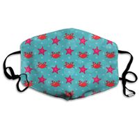 TDynasty Starfish and Crabs Unisex Mouth Mask Surgical Masks Half Face Earloop for Outdoor Cycling