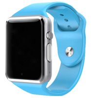 Smart Watch Blue Resin Band Bluetooth GSM for Android Phone w/Camera, Use as Phone, Pedometer, Sleep Monitor