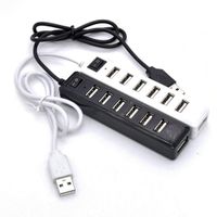 weepo Multi-Function 7-Ports USB Hubs Splitter Adapter HUB with Switch on/Off, 1 Pc