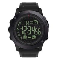 Islandgizmo Smart Watch, T1 Tact Military Style Fitness Tracker Pedometer (Black/United States)