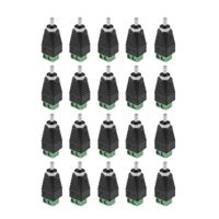 Akozon Terminal Connector 20Pcs RCA Male Plug to AV Balun Screw Terminal Adapter Connector Vedio Audio