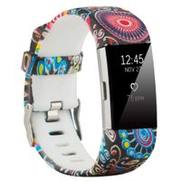 honecumi Colorful Watch Band Replacement for Fitbit Charge 2 Wrist Strap for Men & Women Quick Release Strap Band Compatible with Fitbit Charge 2 Smart Watch-Small Size -Peacock