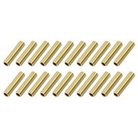 uxcell Brass Round Tube 7mm OD 1mm Wall Thickness 30mm Length Seamless Pipe Tubing for DIY Crafts 20 Pcs