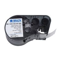 Brady MC-1500-595-WT-BK, 143374 Indoor/Outdoor Vinyl Label (3 Cartridges of 25 Feet)