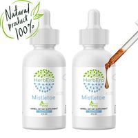 Mistletoe A120 (2pcs) Alcohol Herbal Extract Tincture, Super-Concentrated Organic Mistletoe (Viscum Album) Dried Herb (2x4 fl oz)