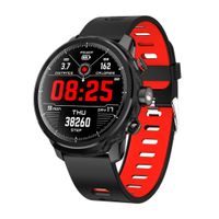 Sntsya Fitness Wristband with Blood Pressure Measurement, L5 Waterproof IP68 Smartwatch Fitness Tracker with Heart Rate Monitor Fitness Watch Blood Pressure Gauges,Red