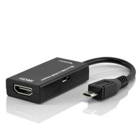 QGECEN 1080P MHL Micro USB 11-pin to HDMI Adapter Cable with Video Audio Output for Samsung Galaxy S3/S4/S5 Note 2/3/4, Galaxy Tab 3 8.0 T310, Tab 3 10.1 P5210, Note 8.0 N5110, Note Pro 12.2