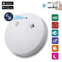 Spy Camera Wireless Hidden ZXWDDP HD 1080P Nanny Cam Baby Pet Monitor WiFi Smoke Detector Camera Motion Detection/Indoor Security Monitoring Camera Support iOS/Android