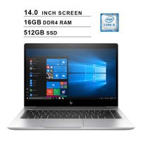 2019 Premium HP EliteBook 840 14 Inch FHD Business Laptop (Intel Core i5-8250U up to 3.4 GHz, 16GB DDR4 RAM, 512GB SSD, WiFi, Bluetooth, FHDMI, Windows 10 Pro) (Silver)