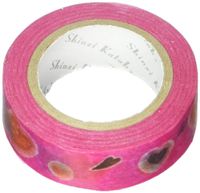 SEAL-DO Shinzi Katoh Washi Masking Tape, 15mm x 10m, Valentine Pink (ks-mt-10064)