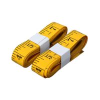 SumVibe 120 Inches/300cm Soft Tape Measure,Pocket Measuring Tape for Sewing Tailor Cloth Body Medical Measurement,Yellow 2-Pack