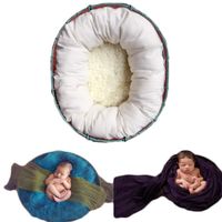 Baby Photography Props Basket Filler Newborn Boy Girl Photo Shoot Baskets Stuffer Posing Accessories (White)