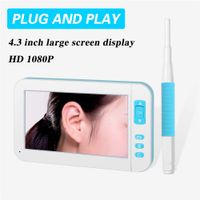 New Landing 4.3 Inch Large Screen HD Display 1080p 3.9MM WiFi Ear Otoscope Wireless Digital Endoscope Ear Camera