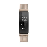 QusFy Metal Band Compatible with Fitbit Inspire & Inspire HR, Stainless Steel Magnetic Replacement Band Accessories Small Large for Women Men, Silver, Black, Lilac, Sangria, Champagne