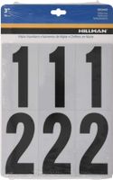 Hillman 843445 Reflective Adhesive Number Pack, 3", White