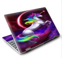 Skin Decal for Lenovo Yoga 710 11.6" Laptop Vinyl Wrap/Unicorn Rainbows Space
