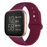 Kmasic Sport Band Compatible with Fitbit Versa/Fitbit Versa 2/Fitbit Versa Lite Edition, Soft Silicone Strap Replacement Wristband Versa Smart Fitness Watch Small Large