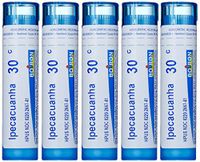 Boiron Ipecacuanha 30C, 5-Pack of  80 Pellet Tubes, Homeopathic Medicine for Nausea