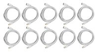 10 Pack USB 2.0 A Male to A Female Extension 28/24AWG Cable (Gold Plated) White 10 Feet