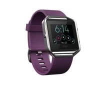 Fitbit Blaze Smart Fitness Watch, Plum, Silver, Small (Renewed)