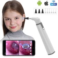 Wireless Otoscope Ear Camera with Dual View, 3.9mm HD WiFi Ear Endoscope with 6 LED Lights for Kids and Adults, Ear Wax Removal Endoscope, Compatible with Android and iPhone