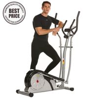 ncient Elliptical Machine Eliptical Trainer Exercise Machine for Home Use Magnetic Smooth Quiet Driven with LCD Monitor and Pulse Rate Grips (Black)