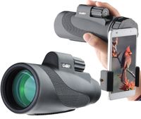 Gosky Titan 12X50 High Power Prism Monocular and Quick Smartphone Holder - Waterproof Fog- Proof Shockproof Scope -BAK4 Prism FMC for Bird Watching Hunting Camping Travelling Wildlife Secenery