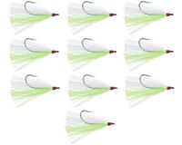 Last Cast Tackle Bucktail Teaser with 5/0 Hook (Green/White)