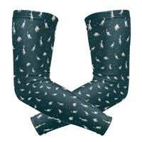 Fashion Sports Arm Supports Different Dinosaur and Dots Green Basketball Shooter Sleeves Sunscreen Cuff Stretched Fabric for Football, Volleyball, Baseball Protection, Youth & Adult Sizes(1 Pair)