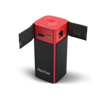 HooToo Filehub, Wireless Travel Router, iPhone iPad Portable SSD Hard Drive Reader, Photo Backup Device, 10400mAh External Battery Pack Travel Charger - TripMate Titan