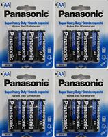 16 Panasonic Super Heavy Duty AA Batteries (4 x 4 Batteries)