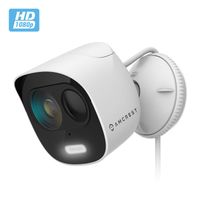 Amcrest SmartHome 1080p WiFi Outdoor Security Camera with Spotlight, Built-in Siren Alarm, Strobe Light, Two-Way Audio, Night Vision, 133° View, IP65 Weatherproof, MicroSD & Smart Cloud Storage, ADC2W