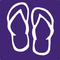 hBARSCI Flip Flops Vinyl Decal - 5 Inches - for Cars, Trucks, Windows, Laptops, Tablets, Outdoor-Grade 2.5mil Thick Vinyl - Purple