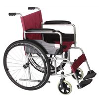 wheelchair Foldable Ultra-Lightweight, Detachable Foot Pedal Aluminum Transport, Easy to Transport and Transfer,Suitable for The Elderly and People with Reduced Mobility