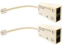 iMBAPrice (Pack of 2) in-line DSL Splitter w/Noise Filter