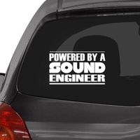 Custom Brother - POWERED BY A SOUND ENGINEER Car Laptop Wall Sticker