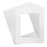 Golden State Art, Pack of 20 16x20 White Picture Mats with White Core Bevel Cut for 11x14 Pictures