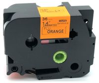 NEOUZA 1PK Compatible for Brother P-Touch Laminated TZe TZ B61 Label Tape Width 1.5" 36mm x Length 26.2' 8m (Black on Orange Fluorescent)