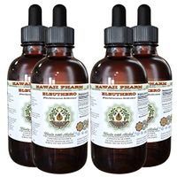 Eleuthero Alcohol-Free Liquid Extract, Organic Eleuthero (Eleutherococcus Senticosus) Siberian Ginseng Dried Root Glycerite 4x4 oz