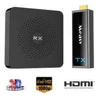 measy Wireless HDMI Transmitter Receiver Wireless HDMI Extender Support FHD 1080p 3D Video & Digital Audio up to 30M/100Feet to Stream 1080P 3D Video from Laptop PC PSP Xbox Camera to Projector HDTV