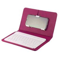 lzndeal KeyPad,Bluetooth Keyboard Leather,Mini Portable Wireless Bluetooth Keyboard with Leather Case for Smartphone