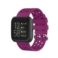 Homsta Silicone Bands Compatible with Fitbit Versa/Versa 2/Lite Watch- Adjustable Watch Strap Wristbands Bracelets Replacement Accessory for Women Men