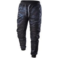 Hemlock Men Camouflage Pants, Men's Drawstring Trousers Long Sports Pants Harem Pants Patchwork Sweatpants (XXL, Dark Grey)
