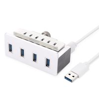 TOOGOO USB 3.0 Clamp Hub Premium Aluminium 4-Port Hub of Adjustable Clip Buckle for iMac Slim Unibody All-in-one Desktop or Any PC