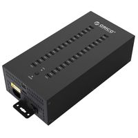 ORICO Industrial USB 2.0 Hub 30 Ports 300W Charging Station with 1.5A Output, Data Sync, Full Metal Case Support Mobile Devices/Tablets Refurbishing