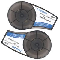 Unistar High Adhesion Vinyl Label Tape (M21-750-595-WT) 0.75" x 21' Compatible Brady bmp21-plus Labels White Vinyl Label Tape with BMP21-PLUS, IDPAL, and LABPAL Label Printers 2 Pack
