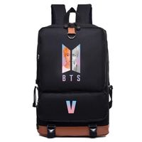 Kpop BTS Backpack Merchandise Bangtan Boys Schoolbag Laptop Bag for A.R.M.Y V Merchandise