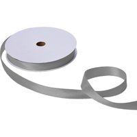 Jillson Roberts Bulk 1-Inch Double Faced Satin Ribbon Available in 20 Colors, Silver, 100 Yard Spool (BFR1014)