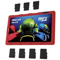 DiMeCard micro8 microSD Memory Card Holder Android Light Cycle Edition (Ultra Thin Credit Card Size Holder, writable Label)